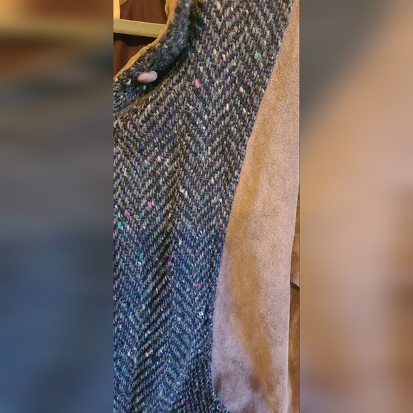 AMAZING Vintage Hand Woven Suede and Wool Jacket - Picture 5 of 8